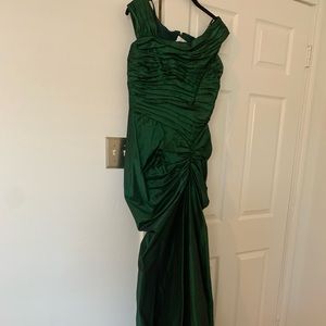 Emerald green ball gown